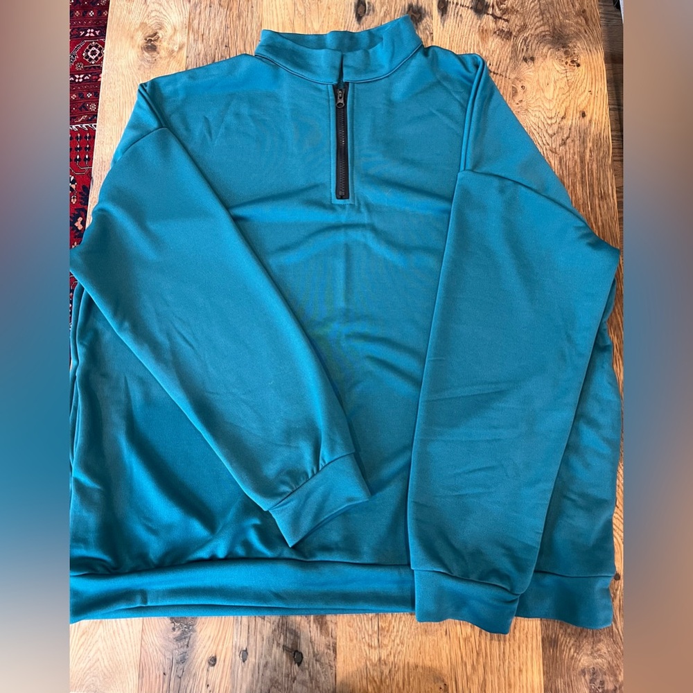 Teal Half-Zip Sweatshirt